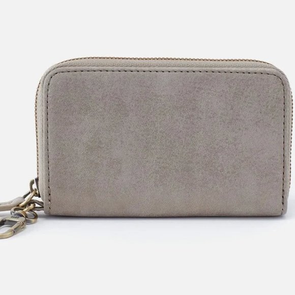 Bags Nwt New Hobo Move Go Clip Wallet Granite Gold Leather Retired